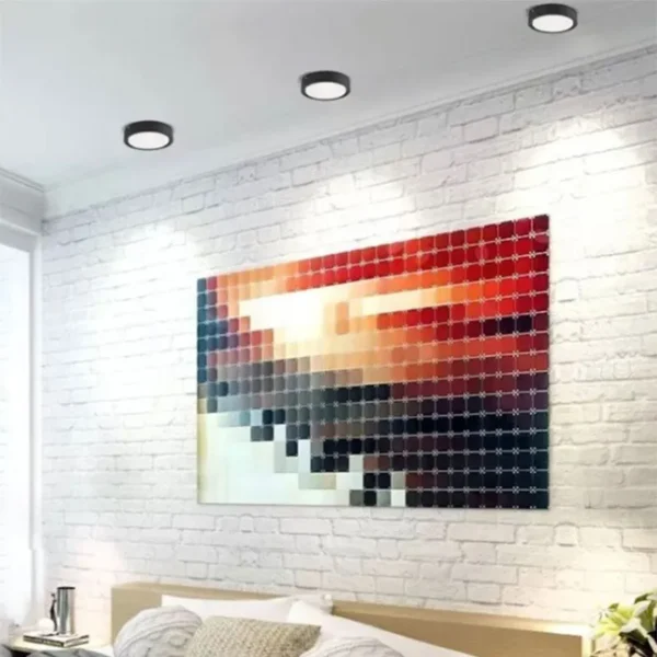 SOBRE PONER REDONDO 18W LUZ BLANCA COBRE MATE  PLRD18W-CM