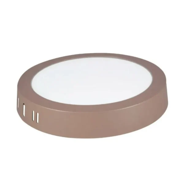 SOBRE PONER REDONDO 18W LUZ BLANCA COBRE MATE  PLRD18W-CM