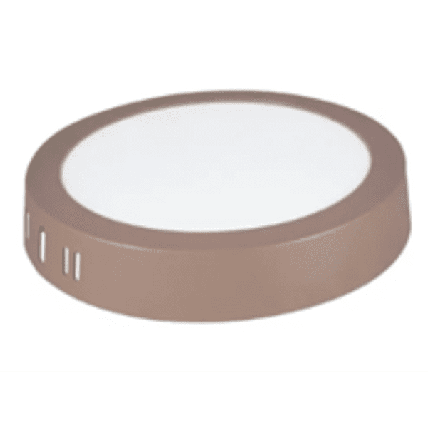 SOBRE PONER REDONDO 18W LUZ BLANCA COBRE MATE  PLRD18W-CM